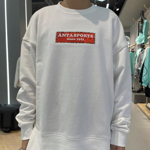 【M/L/XL断码】安踏春款女套头卫衣棉针织舒适宽松圆领打底衫162218741【库存有限，如无货将做退款，介意慎拍！】 商品图0
