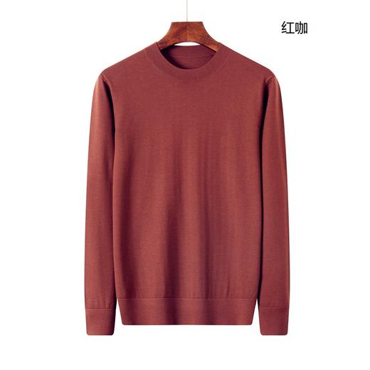 【断码清仓 不退不换】【100%绵羊毛】男款圆领【超细美丽诺纯羊毛衫】通勤打底外穿针织衫H221090158 （现货 ） 商品图6