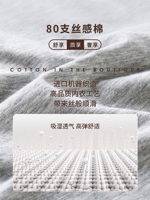 Threegun三枪【匠心系列-80支长绒棉】男士打底背心-30661A211 商品图3