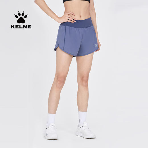 卡尔美瑜伽梭织短裤春夏新款弹力防走光宽松训练运动裤 商品图0