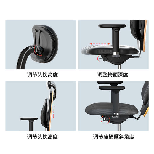 【豪华版】米乔人体工学护脊减压椅【十项可调，有效减轻腰椎压力】 商品图5