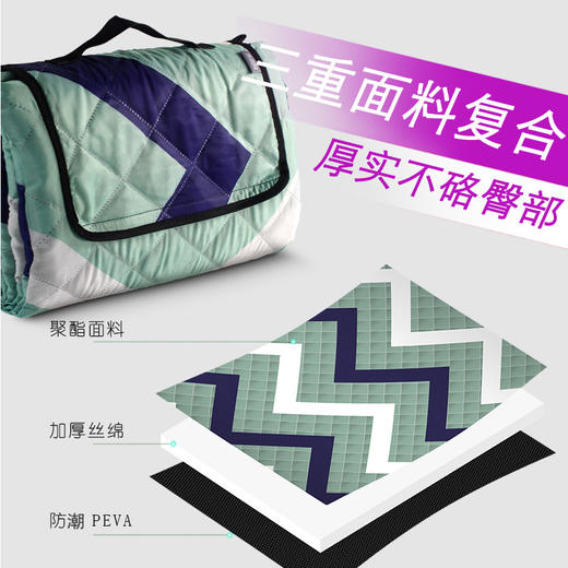 【全新超声波野餐垫】折叠收纳防潮地垫！居家野餐旅行出游便携【214-1】 商品图5