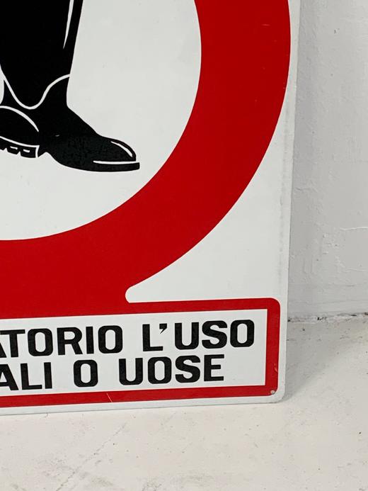 【在仓】意大利1970s中古警示牌 “必须套马靴” 商品图5