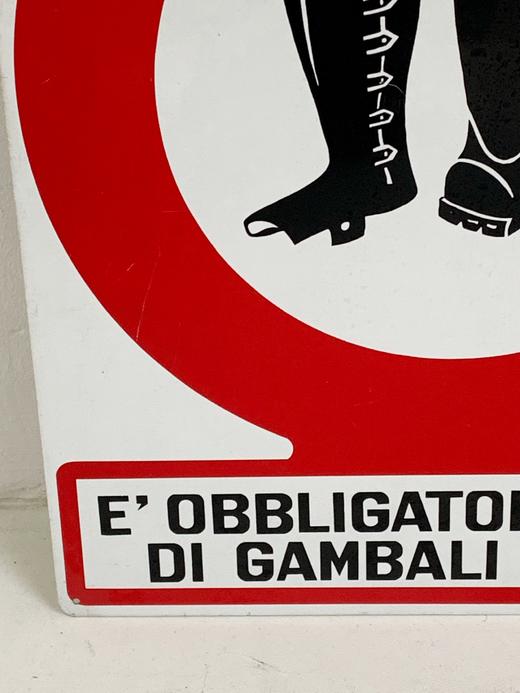 【在仓】意大利1970s中古警示牌 “必须套马靴” 商品图3