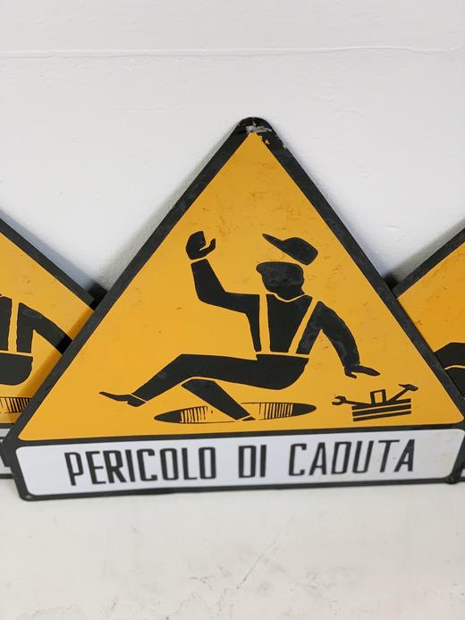 【在仓】意大利1970s中古警示牌 “小心施工” 商品图4