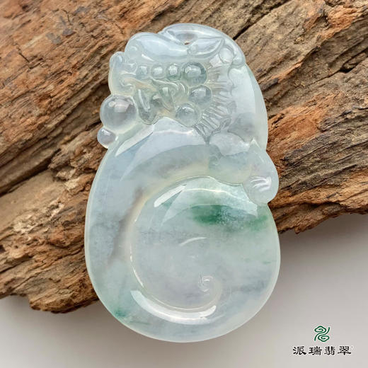 派瑞翡翠 翡翠挂件 糯冰种 飘绿花 商品图1