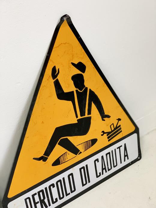 【在仓】意大利1970s中古警示牌 “小心施工” 商品图8