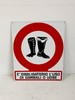 【在仓】意大利1970s中古警示牌 “必须套马靴” 商品缩略图0