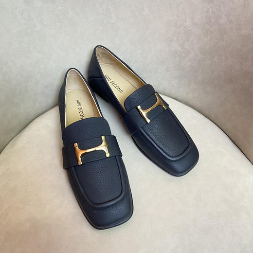 IUIU SECOND2022春季新款柔软舒适乐福鞋一脚蹬懒人鞋2022春新款商场同款18071 商品图3