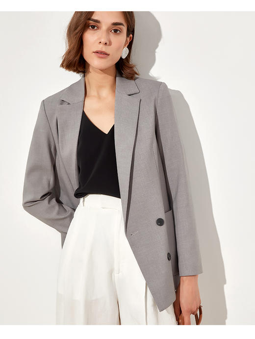 西嘉C+IMPRESS/西嘉露背真丝吊带背心女 黑白内搭桑蚕丝上衣黑色白色 商品图12