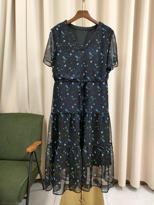 丁摩  夏时尚沙滩裙桑蚕丝裙子印花真丝连衣裙Q122010-DR299 商品图10