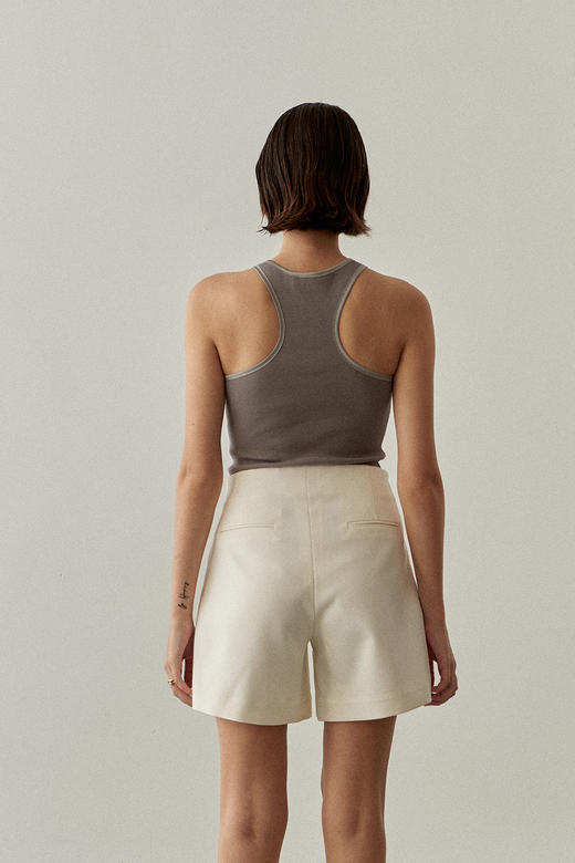 Viktoria Chan | SS2051 Dante Silk Trim Tank [上衣 黑/白/驼/灰] 商品图13