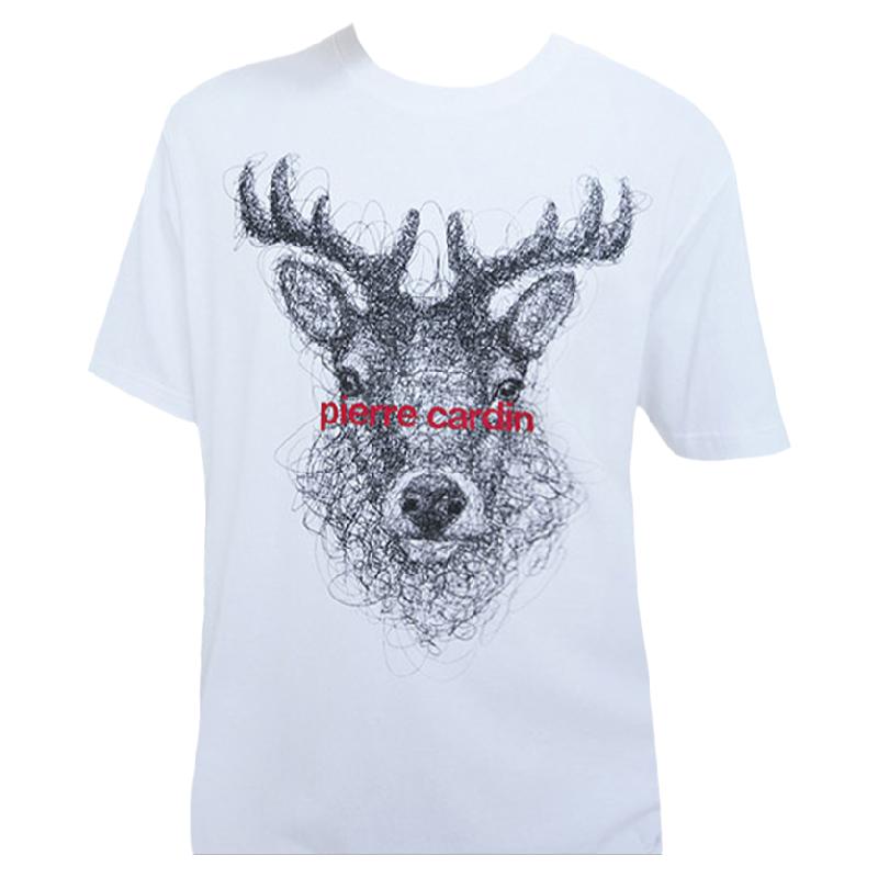 皮尔卡丹鹿狼鲸70周年限定男士T恤棉质短袖衫汗衫男WP752100