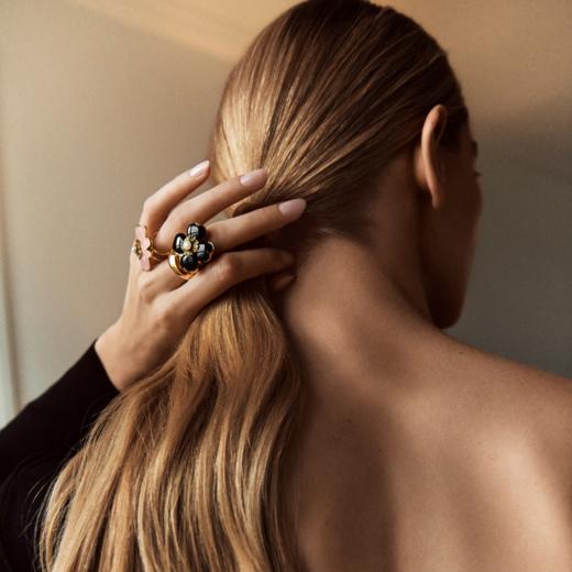 北京仓｜Goossens Paris-Trefle-天然黑色玛瑙 珍珠 戒指［法国设计师］ 商品图7