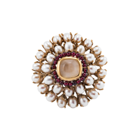 订购6个月到｜Goossens Paris-Perles Baroques-天然水晶 巴洛克珍珠 胸针 ［法国设计师］