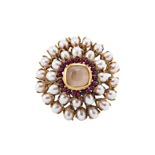 订购6个月到｜Goossens Paris-Perles Baroques-天然水晶 巴洛克珍珠 胸针 ［法国设计师］ 商品图0