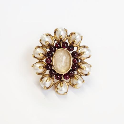 订购6个月到｜Goossens Paris-Perles Baroques-天然水晶 巴洛克珍珠 戒指 ［法国设计师］ 商品图0