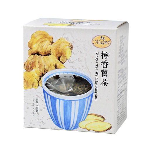 中国台湾曼宁柠香姜茶茶包代用茶45g/025322 香茅生姜茶袋泡茶花草茶暖心茶三角茶包 商品图0