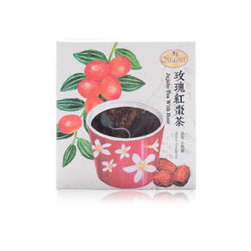 中国台湾曼宁玫瑰红枣茶茶包代用茶45g/025323  天然植物茶悉心温润