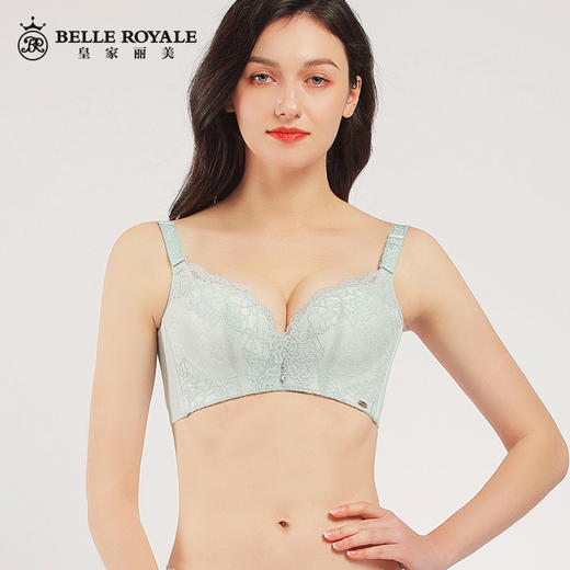 【秒杀品不退不换】皇家丽美小胸超聚拢透气棉无钢圈蕾丝调整型美背文胸WW912-3A 商品图1