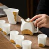 林玉山《行方需云》羊脂玉瓷鎏金茶壶茶杯套装 商品缩略图4