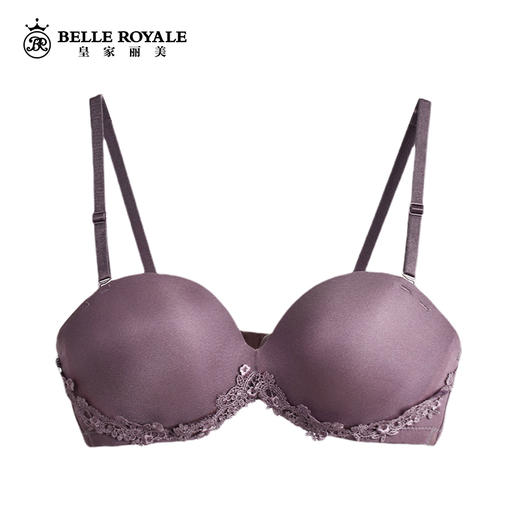 皇家丽美深V聚拢收副乳光面文胸有钢圈纯色性感可脱肩带1909-2 商品图8