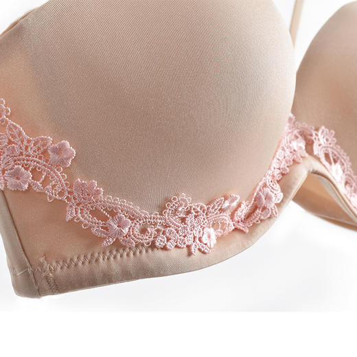 皇家丽美深V聚拢收副乳光面文胸有钢圈纯色性感可脱肩带1909-2 商品图10