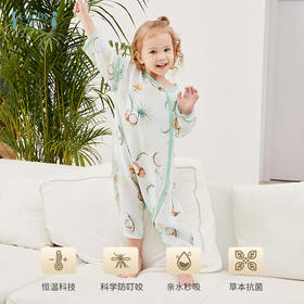【59元秒杀】ibaby×outlast太空科技恒温防叮咬睡袋宝宝防踢被双层纱薄款儿童睡衣 透气夏款