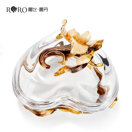 罗比罗丹心形珐琅首饰盒迷你带盖收纳盒 高档水晶进口珐琅彩工艺 商品图2