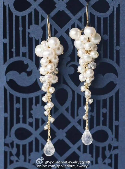SpoiledBrat Jewelry 瀑布系列珍珠耳环 商品图2