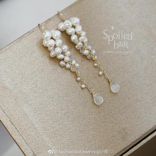 SpoiledBrat Jewelry 瀑布系列珍珠耳环 商品图3