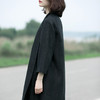 丁摩 龟纹香云纱真丝简洁风格中长款风衣外套Q122051 商品缩略图5