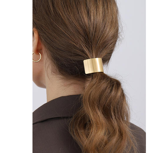 Oflye潮流饰品 金属扎头发皮筋女扎马尾重工头绳网红发圈简约ins风气质韩国发饰 商品图0