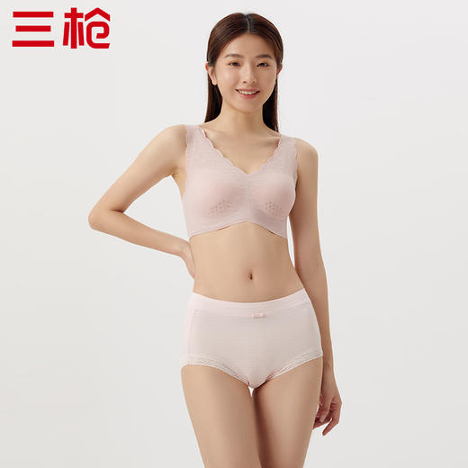 Threegun三枪(旗下百利安品牌)蕾丝波芽背心式文胸-L42203N11 商品图0