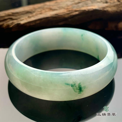 派瑞翡翠 翡翠手镯 糯种 飘花 商品图2