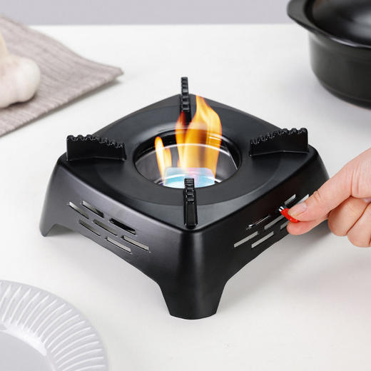 【铝制方炉】家用铝合金方形酒精炉酒店干锅炉通用便携耐用小火锅炉家庭 商品图0