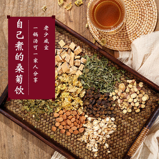 桑菊饮38g/剂（薄荷/甘草片/菊花/连翘/燀苦杏仁/桔梗/芦根/桑叶） 出自《温病条辨》 风热感冒咳嗽 商品图1