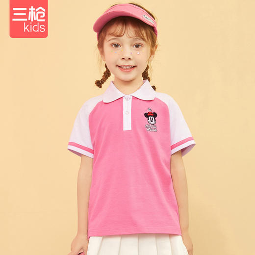 Threegun三枪 男童/女童少儿针织Polo儿童短袖T恤-2D249A011 商品图8