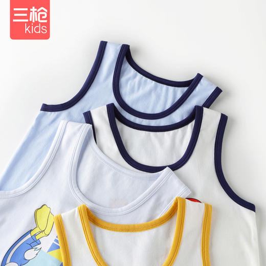 Threegun三枪 【舒肤弹力棉】男童打底儿童背心（两枚装）-3D039A011 商品图8