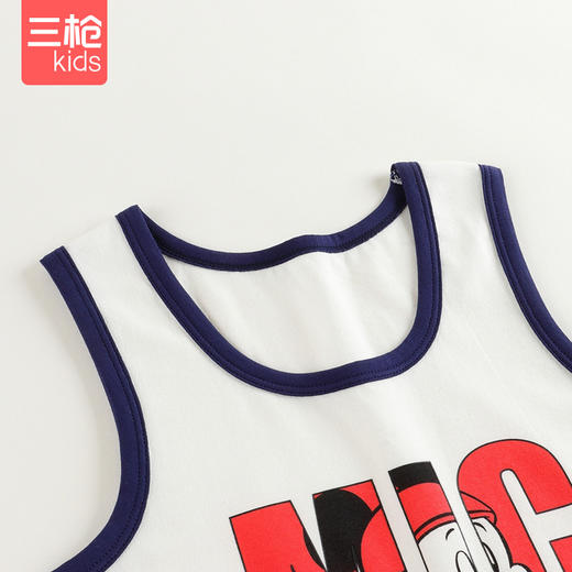 Threegun三枪 【舒肤弹力棉】男童打底儿童背心（两枚装）-3D039A011 商品图11
