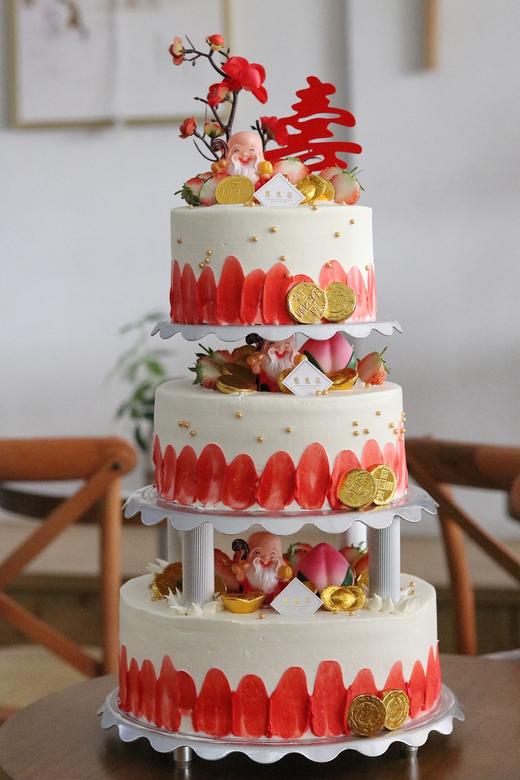 蛋糕定制—三层祝寿 商品图0