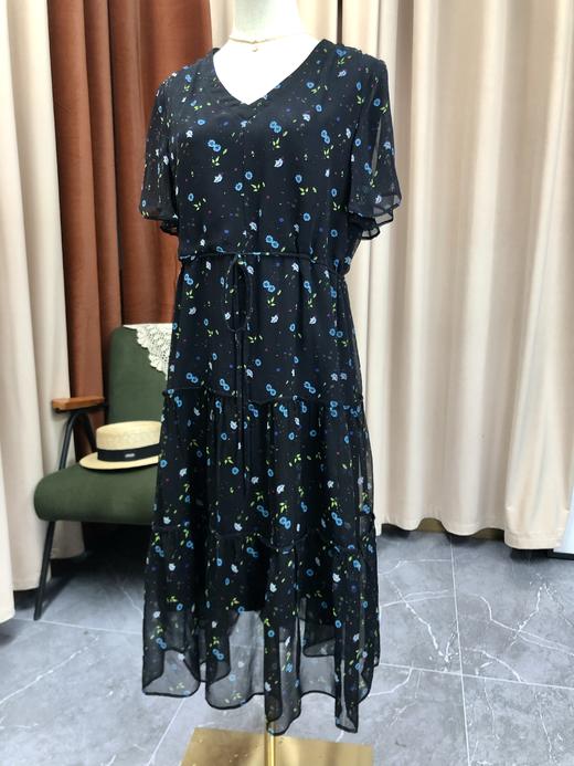 丁摩  夏时尚沙滩裙桑蚕丝裙子印花真丝连衣裙Q122010-DR299 商品图1