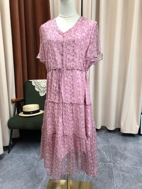 丁摩  夏时尚沙滩裙桑蚕丝裙子印花真丝连衣裙Q122010-DR299