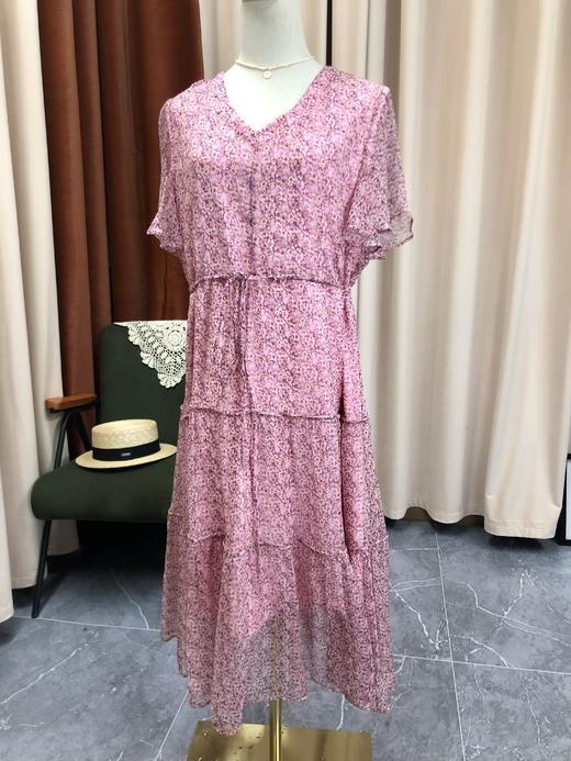 丁摩  夏时尚沙滩裙桑蚕丝裙子印花真丝连衣裙Q122010-DR299 商品图0