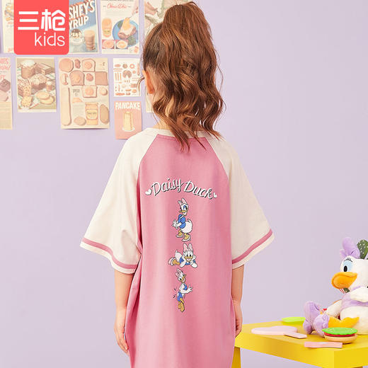 Threegun三枪 【水柔棉】女童圆领短袖儿童睡裙家居裙-7D101A011 商品图8