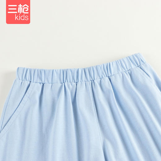 Threegun三枪 【水柔棉】少儿圆领插肩短袖短裤家居服儿童家居服睡衣-8D143D011 商品图4