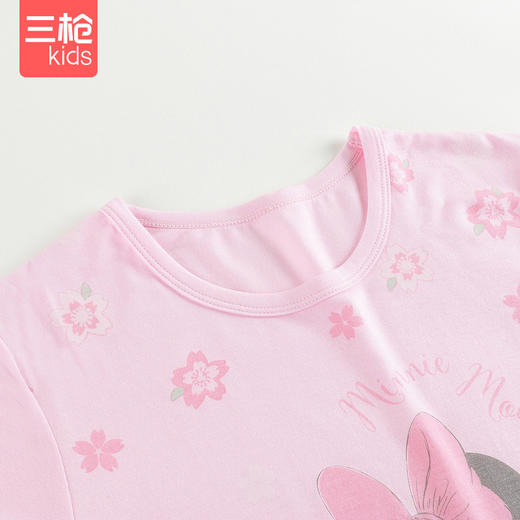Threegun三枪 【莫代尔】女童圆领短袖儿童睡裙家居裙-7D099A011 商品图2