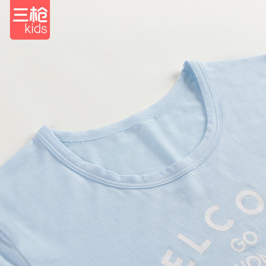Threegun三枪 【莫代尔】少儿圆领家居套儿童家居服睡衣-8D097D011 商品图2