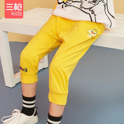 Threegun三枪 【舒肤薄棉】男童/女童少儿休闲七分裤-6D051B011 商品图9