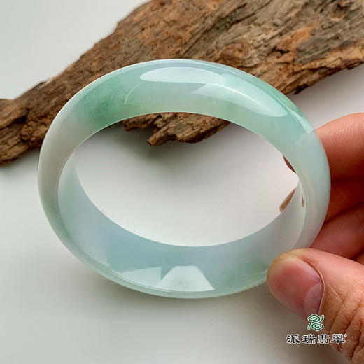 派瑞翡翠 翡翠手镯 糯冰种 绿色 商品图1